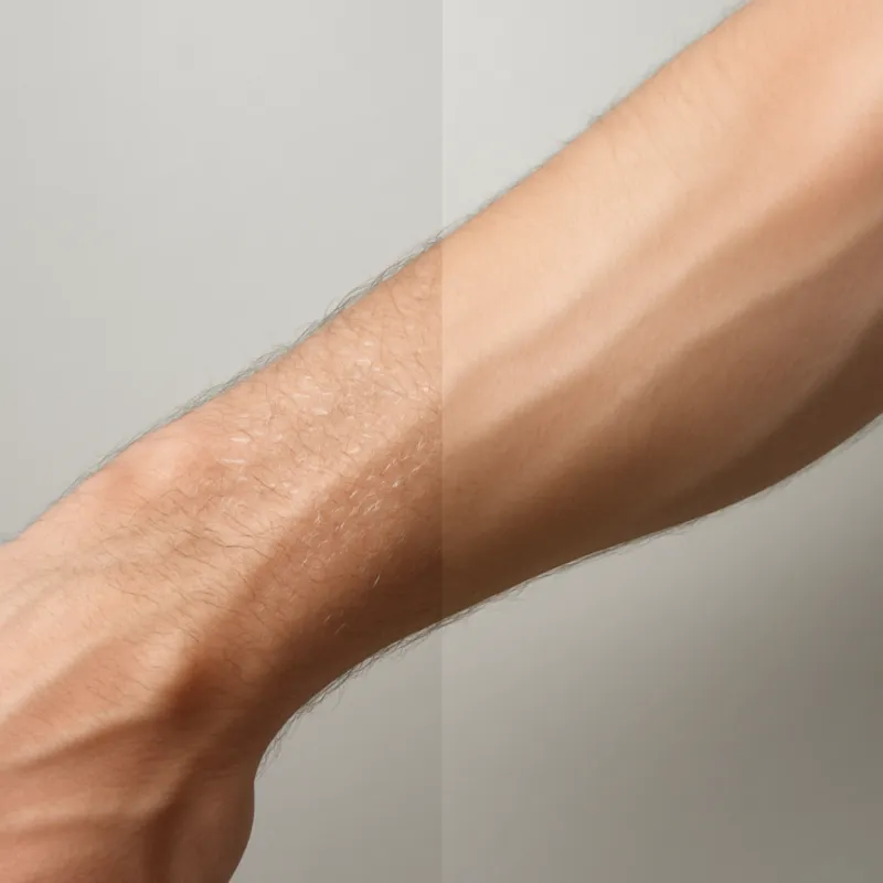 Comparison of how cologne settles on dry vs hydrated skin